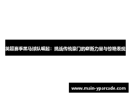 英超赛季黑马球队崛起:挑战传统豪门的崭新力量与惊艳表现 英超赛季黑马球队崛起:挑战传统豪门的崭新力量与惊艳表现